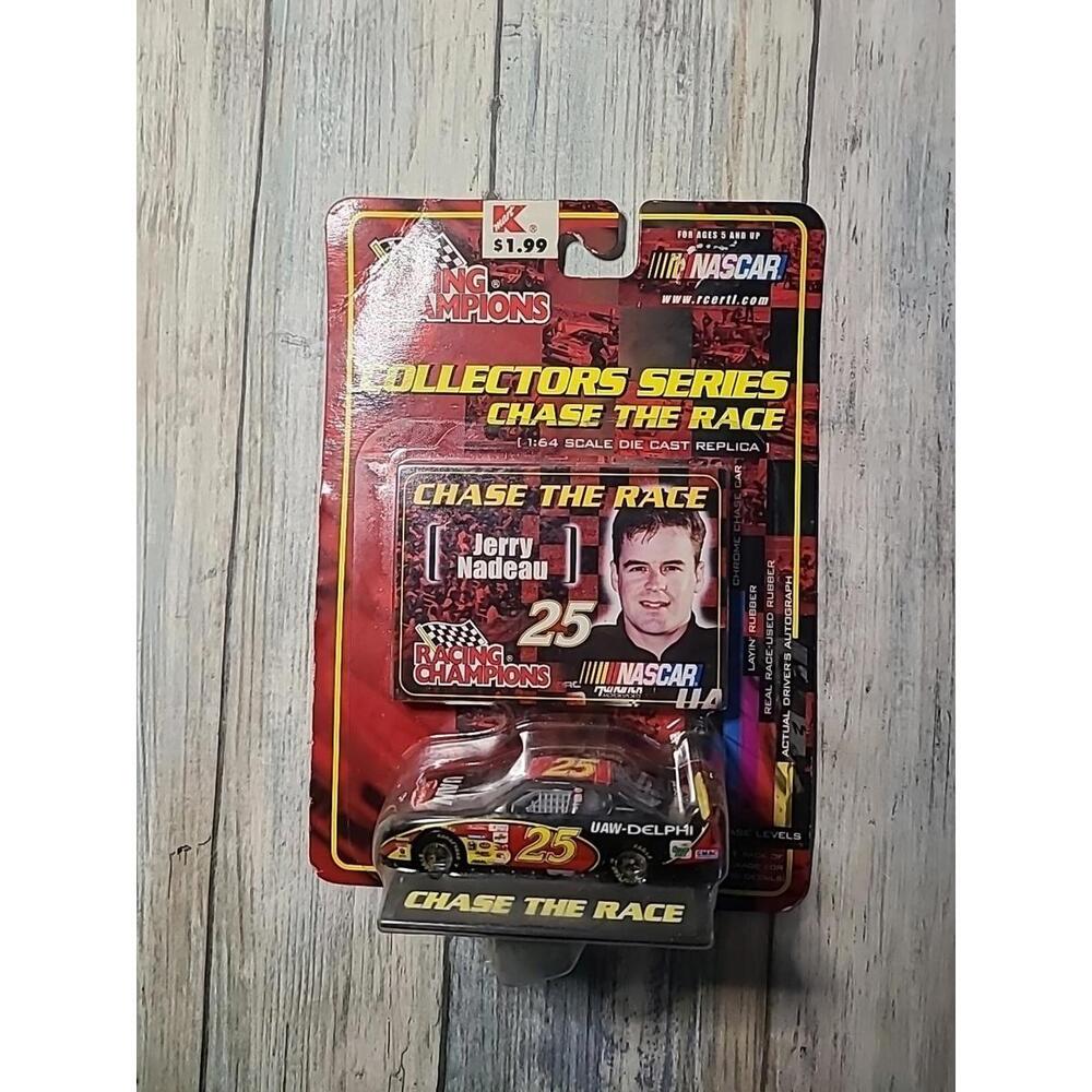 Jerry Nadeau #25 UAW Chrome Chase Car Racing Champions 1/64 Diecast Replica 2001